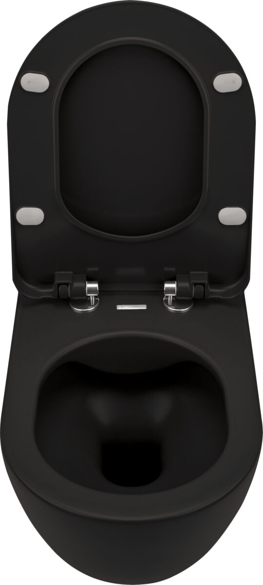 DEANTE PEONIA NERO (czarna) Miska WC z deską bezkołnierzowa CDEDNZPW 51x36